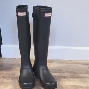 Tall Black Hunter Boots size 9 US (wide calf)